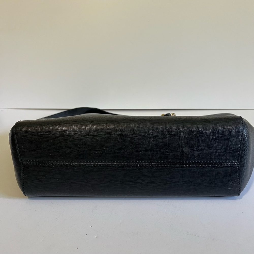 Furla Black Shoulder Bag with Gold Chain - Picture 7 of 16